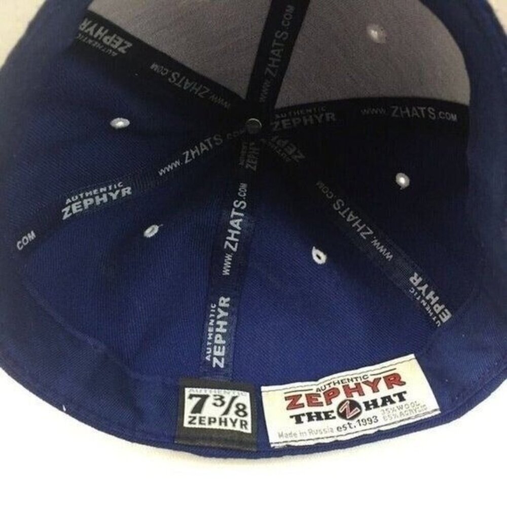 Authentic Zephyr Mens Blue Duke University Baseball Hat Cap Logo Size 7 3/8 - Picture 7 of 8